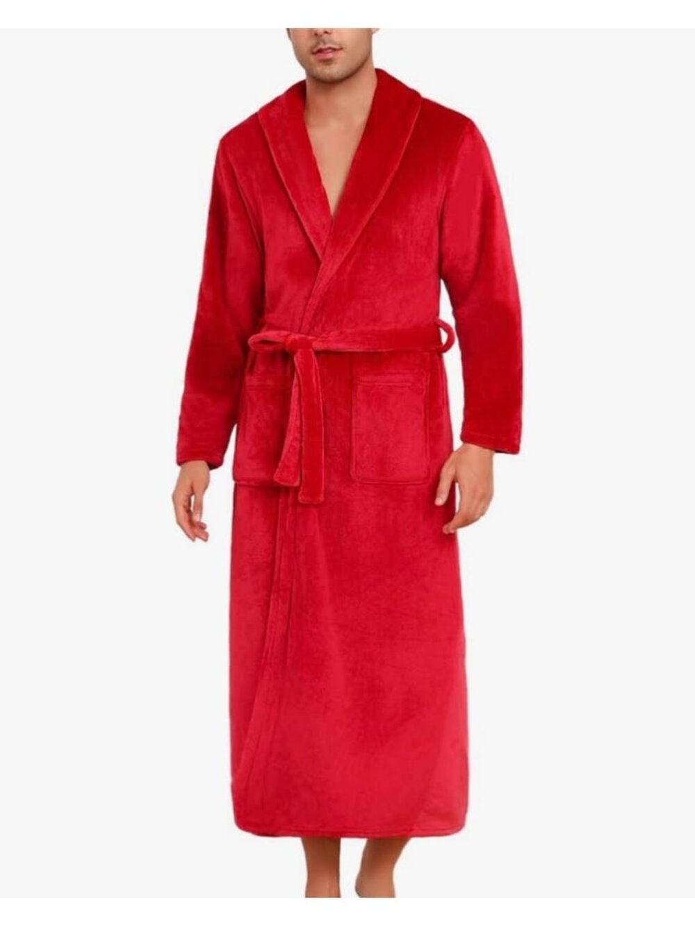 NWT sz XL Men's Red Fleece Bathrobe